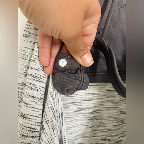 Lululemon Athletica Gray and White Built-In Bra Tank Top - Picture 3 of 5